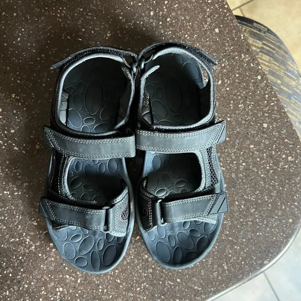 ROCKPORT Men's Hayes Flat Sandals 3 Adjustable Straps Size 8